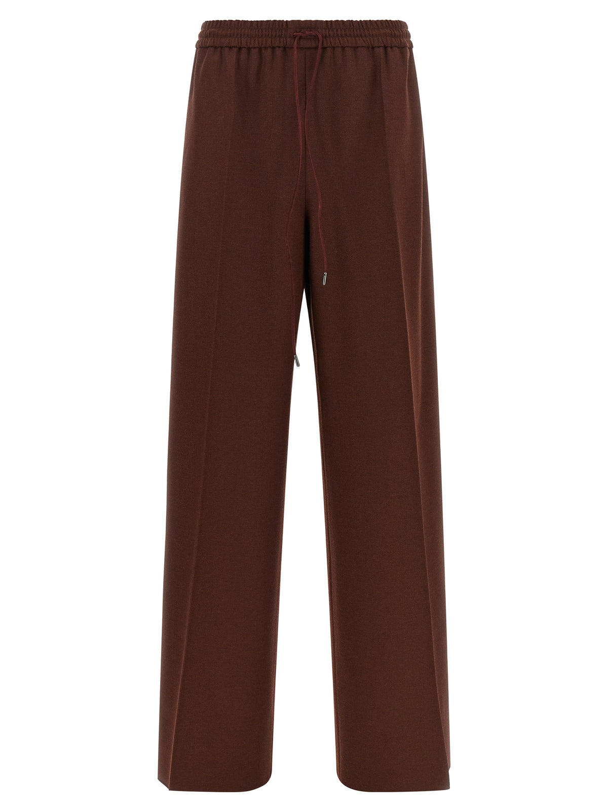 Brown Wool Casual Pants