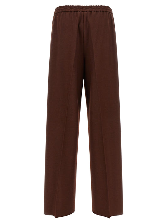 Brown Wool Casual Pants