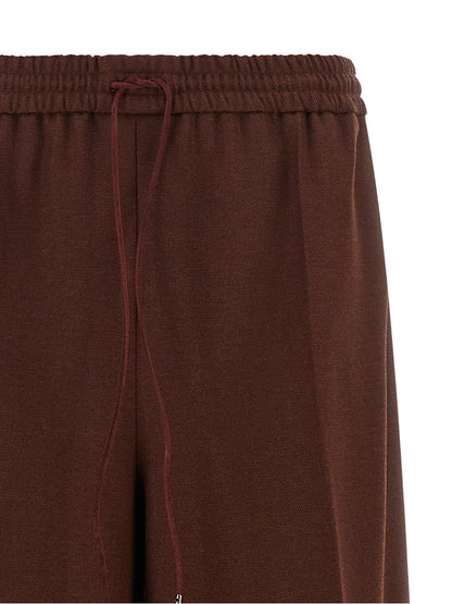 Brown Wool Casual Pants