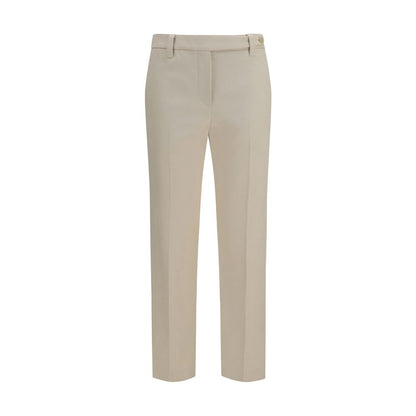 Beige Cotton Dress Pants