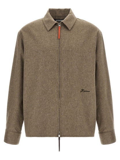 Beige Virgin Wool Blouse