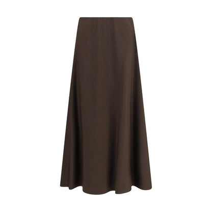 Brown Wool Oves Aries Midi Skirt