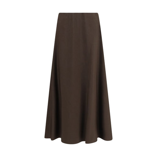 Brown Wool Oves Aries Midi Skirt