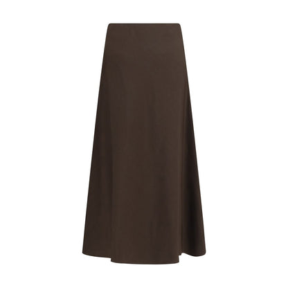 Brown Wool Oves Aries Midi Skirt