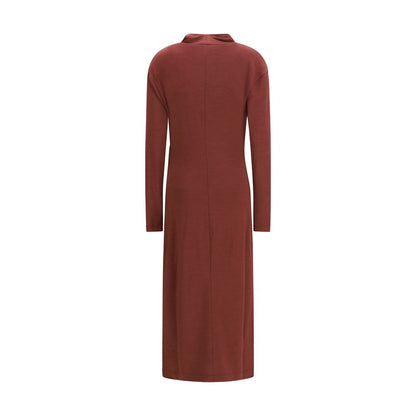 Bordeaux Wool Oves Aries Casual Dress