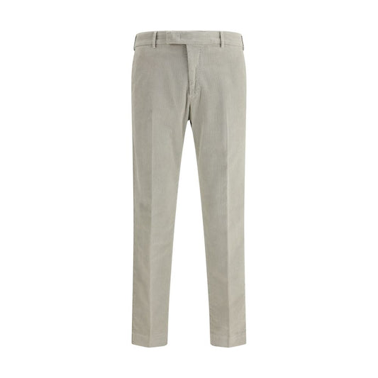 Gray Cotton Casual Pants