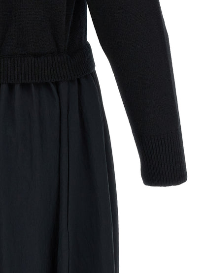 Black Wool Long Dress