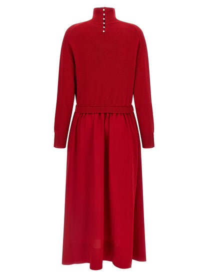 Red Wool Long Dress