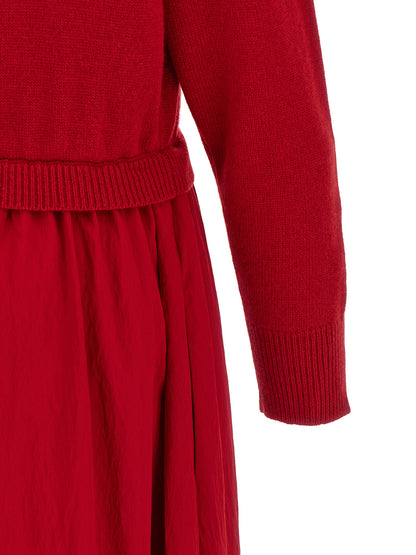 Red Wool Long Dress