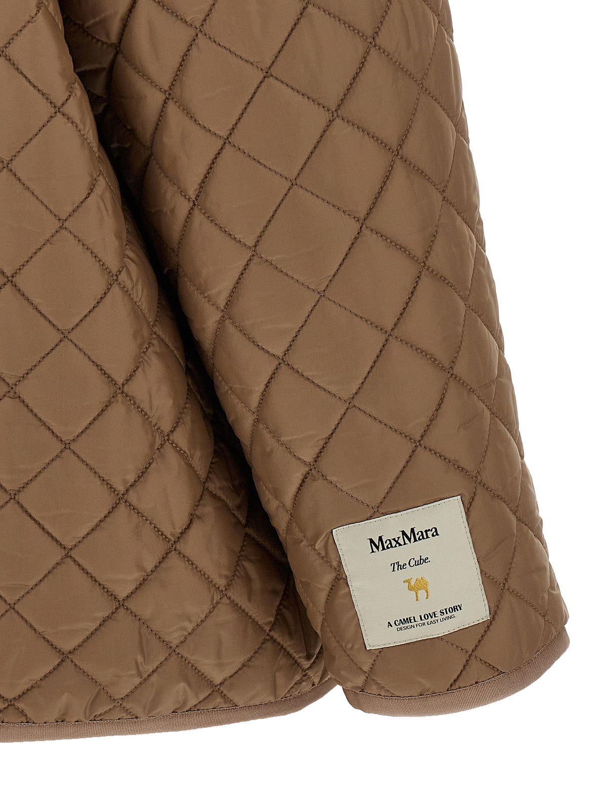 Beige Polyester Shell Jacket