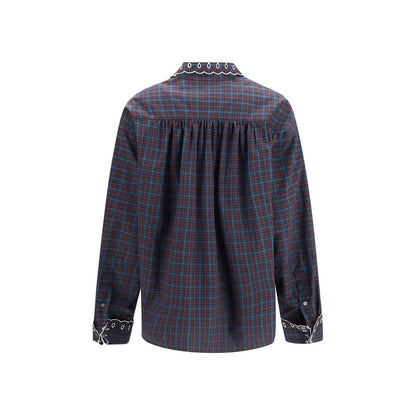 Blue Cotton Dress Shirt