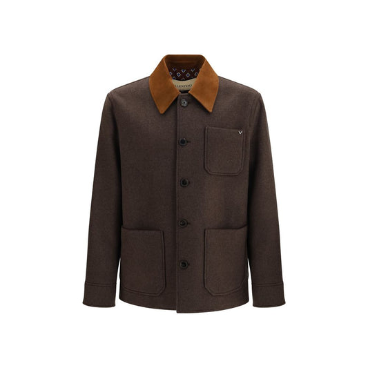 Brown Wool Oves Aries Full-Length Jacket