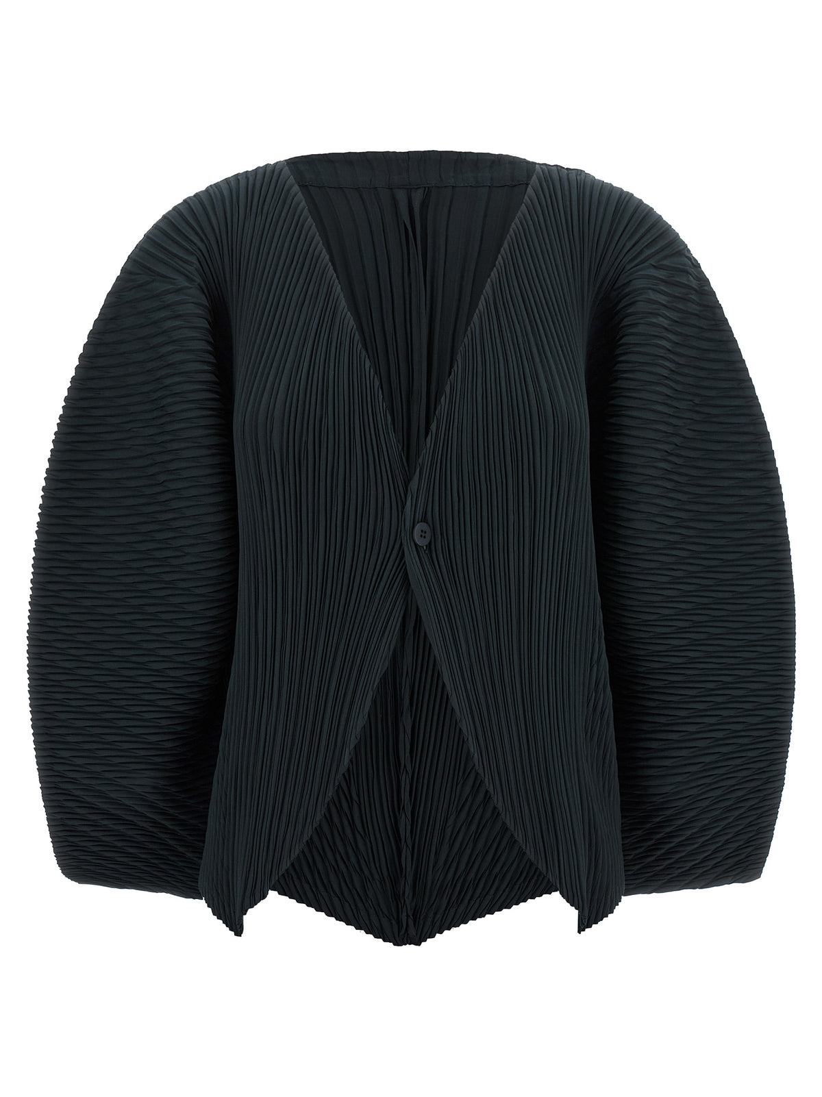 Black Polyester Cardigan
