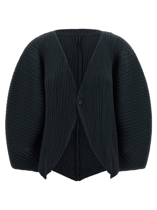 Black Polyester Cardigan