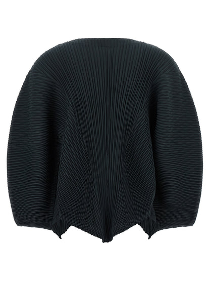 Black Polyester Cardigan