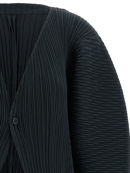 Black Polyester Cardigan