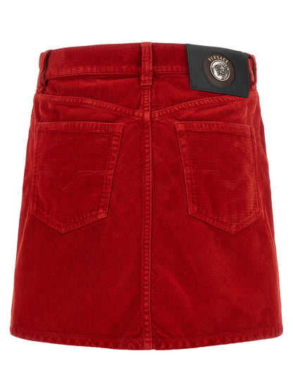 Red Cotton Long Skirt