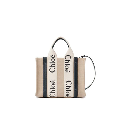 Beige Linen Tote Bag