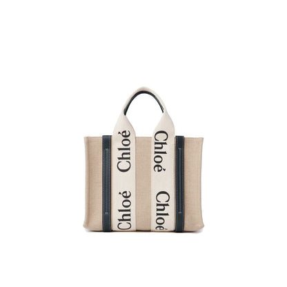 Beige Linen Tote Bag