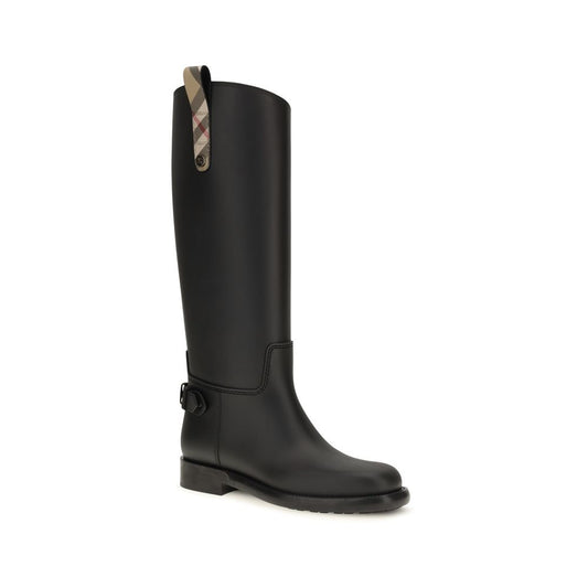Black Polyurethane Rain Boots