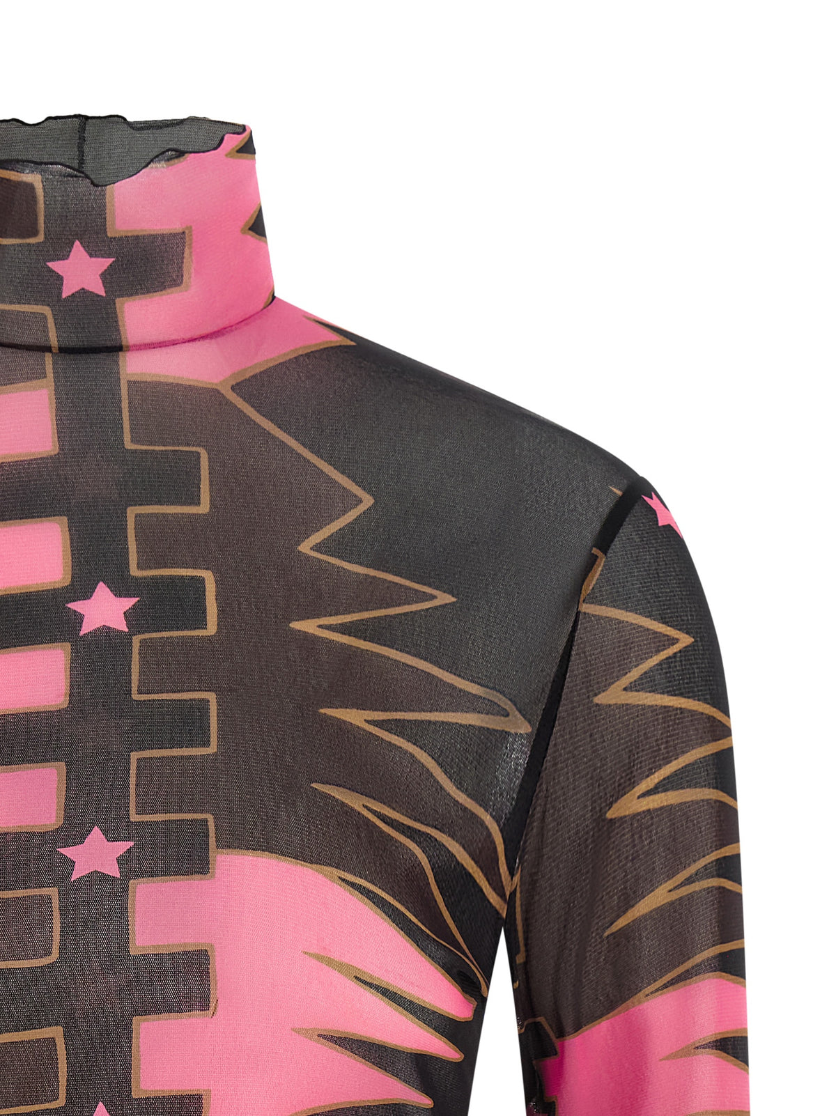 Multicolor Polyamide Long Sleeve T-Shirt