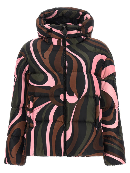 Multicolor Polyamide Full-Length Jacket