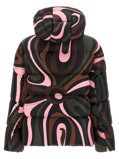 Multicolor Polyamide Full-Length Jacket