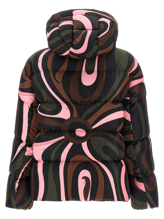 Multicolor Polyamide Full-Length Jacket