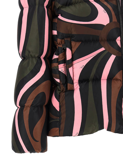 Multicolor Polyamide Full-Length Jacket