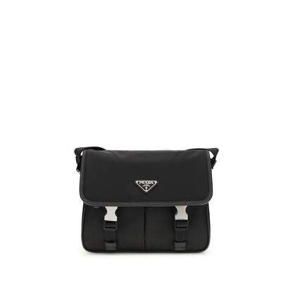 Black Polyamide Shoulder Bag