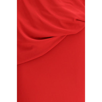 Red Viscose Casual Dress