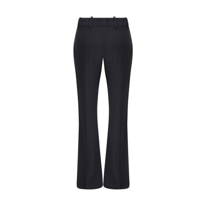 Black Acetate Flared Pants