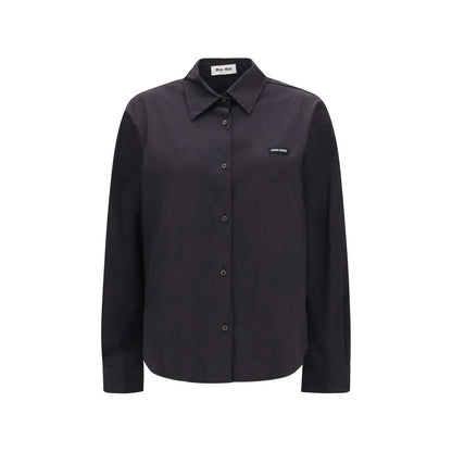Black Cotton Dress Shirt