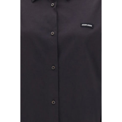 Black Cotton Dress Shirt