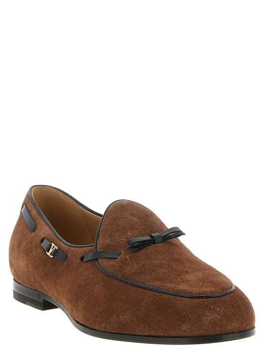 Brown Calfskin Slip-On Loafers