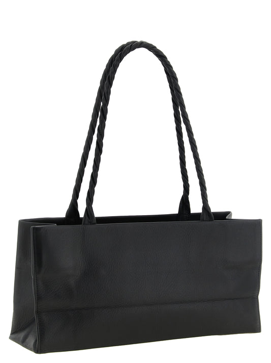 Black Polyester Shoulder Bag