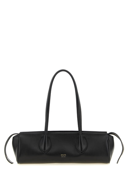Black Lamb Leather Shoulder Bag