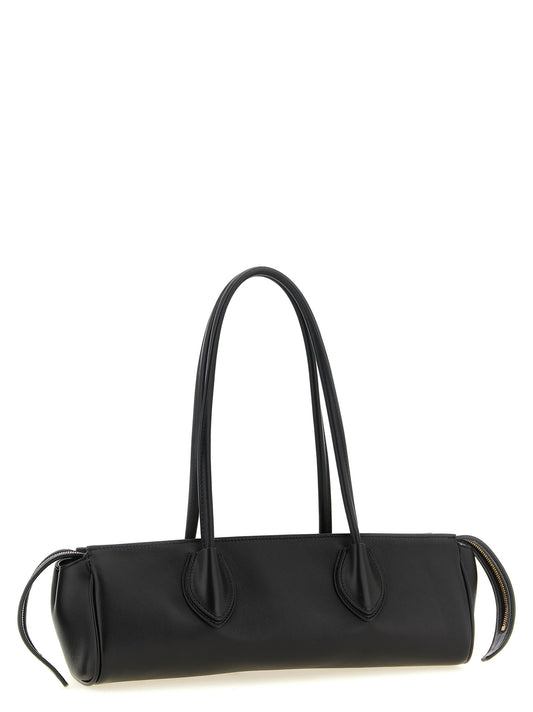 Black Lamb Leather Shoulder Bag