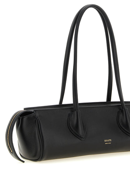 Black Lamb Leather Shoulder Bag