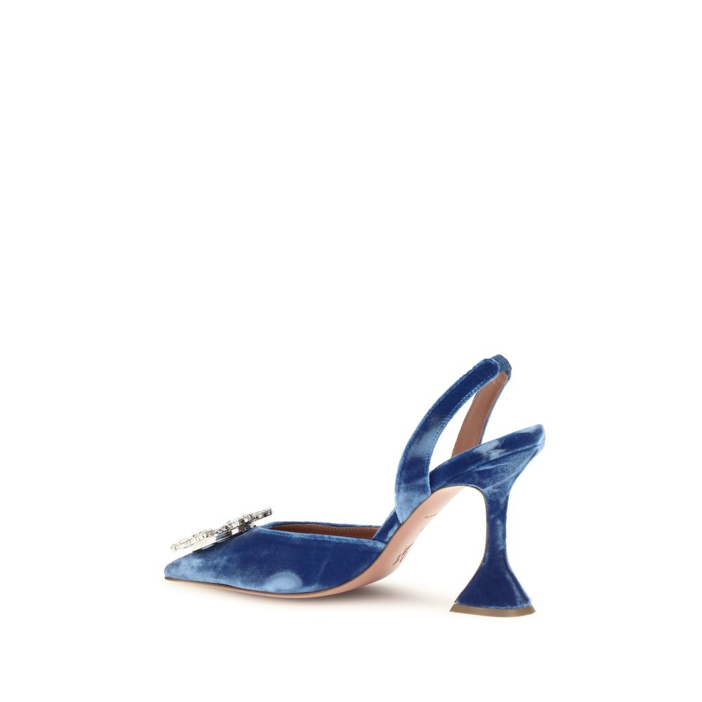 Blue Velvet Sandals
