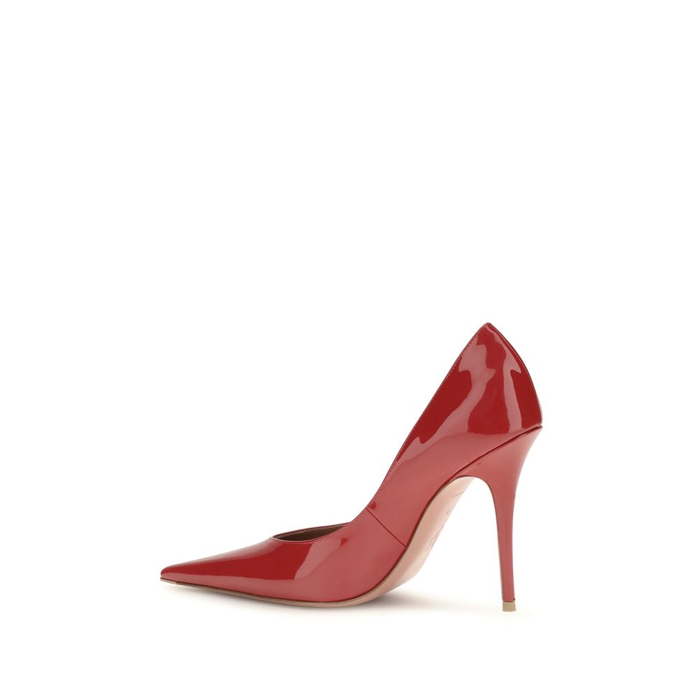 Red Calf Leather Bos Taurus High Heel Pumps