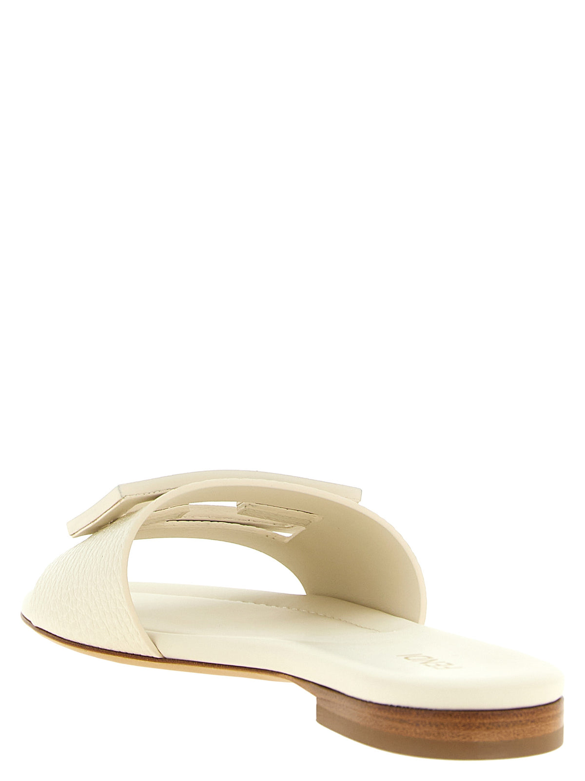 White Calfskin Slides