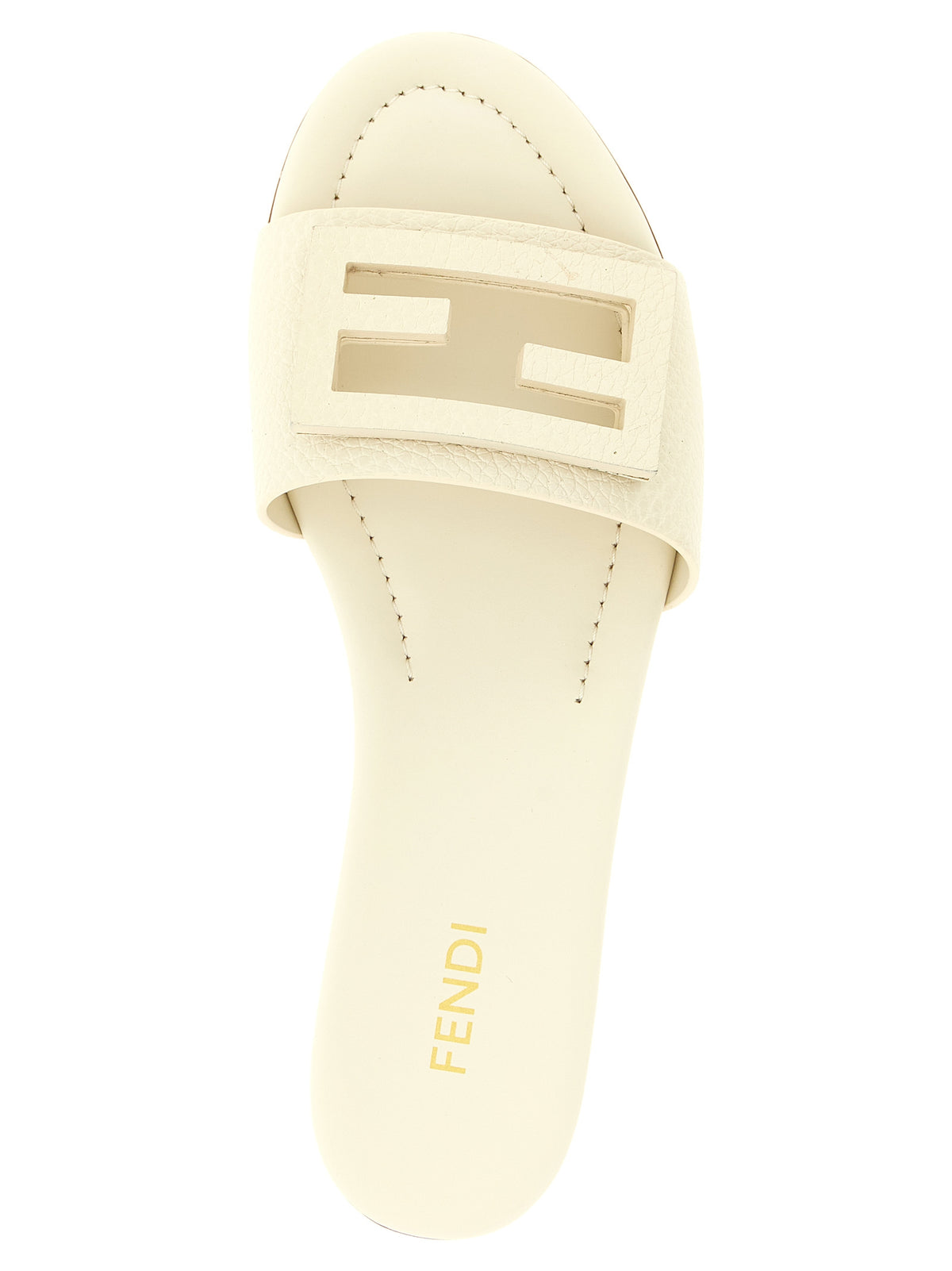 White Calfskin Slides