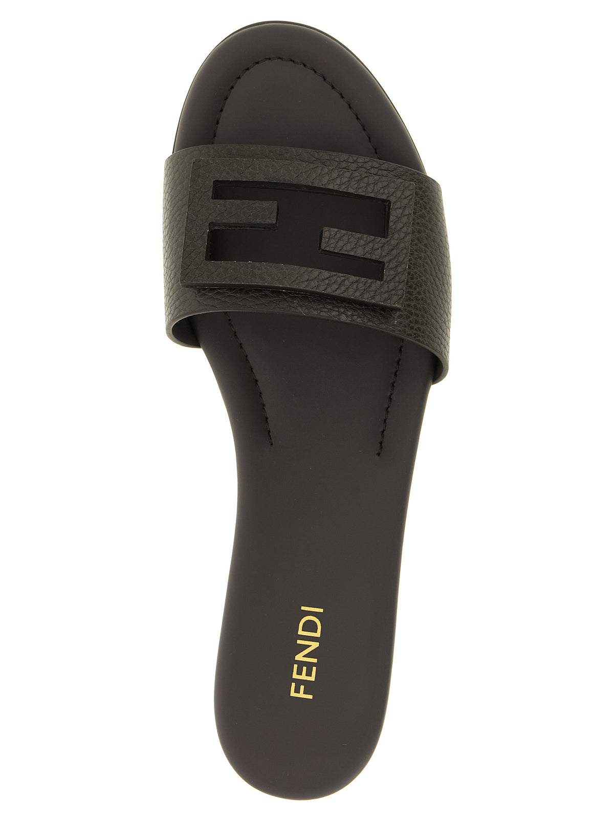 Brown Calfskin Slides
