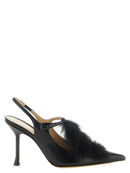 Black Calfskin High Heel Pumps