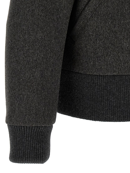 Gray Virgin Wool Bomber