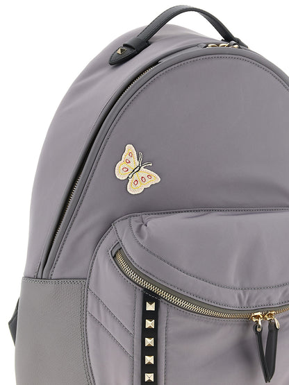 Gray Polyester Backpack