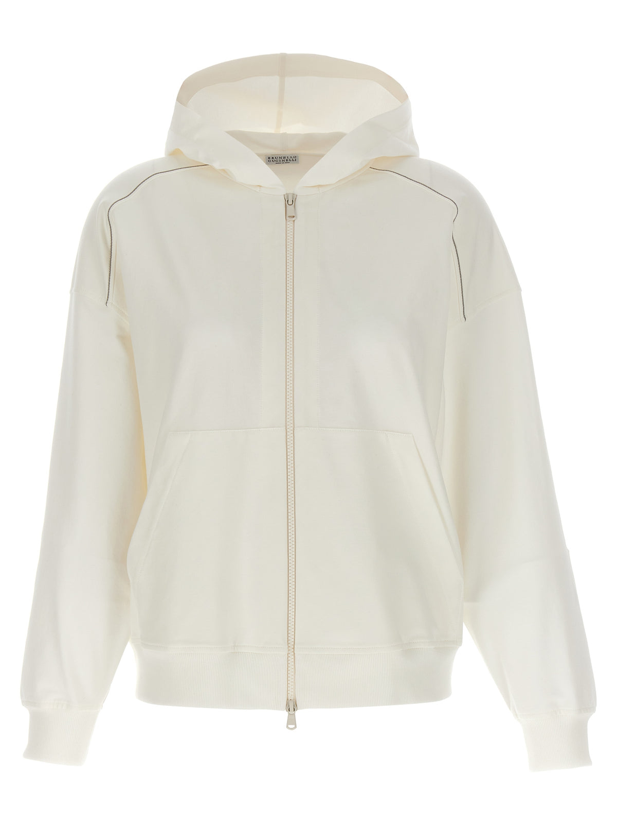 White Cotton Hoodie