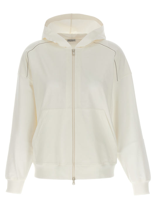 White Cotton Hoodie