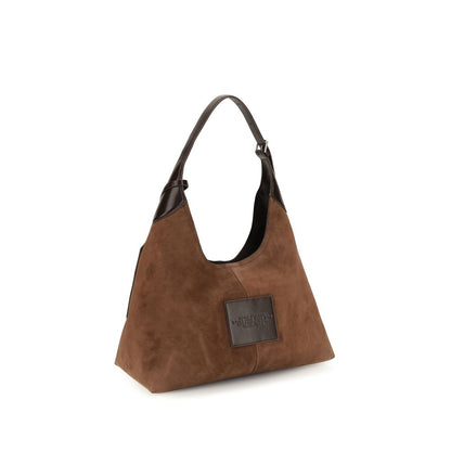 Brown Suede Leather Shoulder Bag